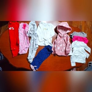 Assorted baby girl clothes